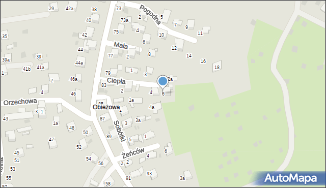 Libiąż, Ciepła, 6, mapa Libiąż