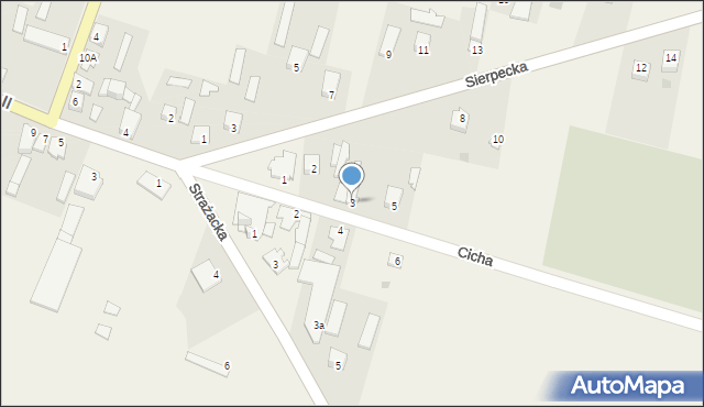 Ligowo, Cicha, 3, mapa Ligowo