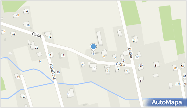 Lipowa, Cicha, 8, mapa Lipowa