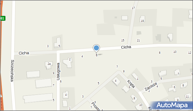 Lisi Ogon, Cicha, 6, mapa Lisi Ogon