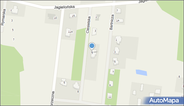 Liszyno, Ciesielska, 5, mapa Liszyno