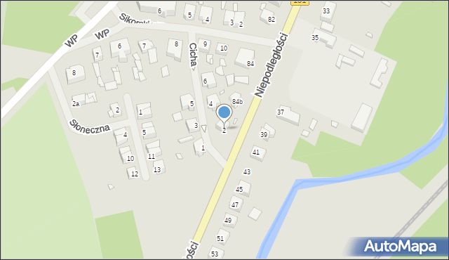 Łobez, Cicha, 2, mapa Łobez