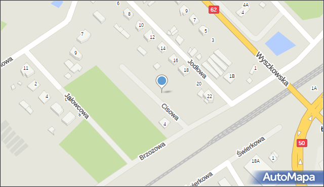 Łochów, Cisowa, 2, mapa Łochów