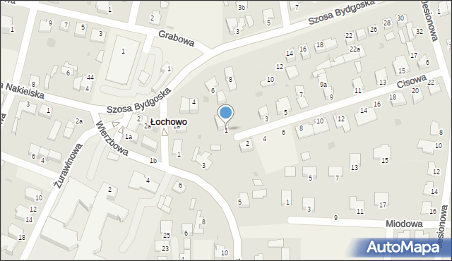 Łochowo, Cisowa, 1, mapa Łochowo