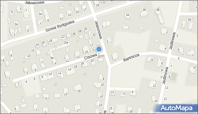 Łochowo, Cisowa, 22, mapa Łochowo