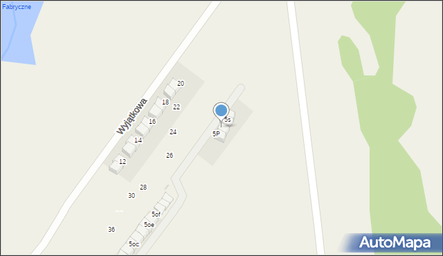 Łomianki Dolne, Cicha, 5r, mapa Łomianki Dolne