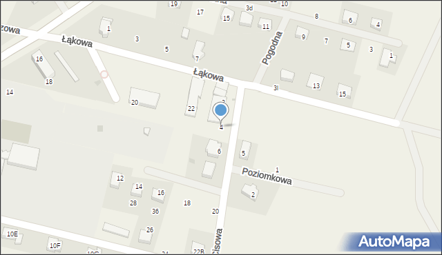 Łozina, Cisowa, 4, mapa Łozina