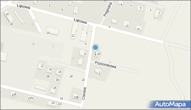 Łozina, Cisowa, 5, mapa Łozina