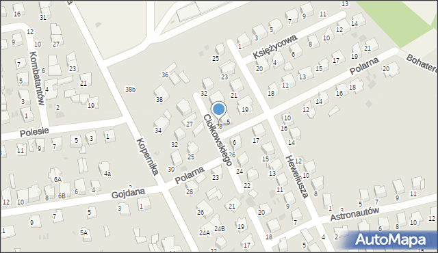 Lubartów, Ciołkowskiego Konstantego, 28, mapa Lubartów