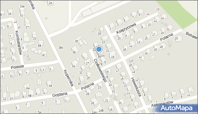 Lubartów, Ciołkowskiego Konstantego, 30, mapa Lubartów
