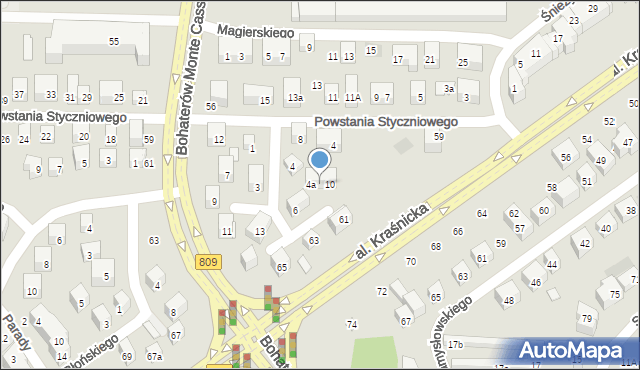 Lublin, Cieszkowskiego-Ćwieka Kajetana, 8, mapa Lublina