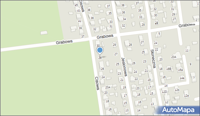 Lubliniec, Cisowa, 28, mapa Lubliniec