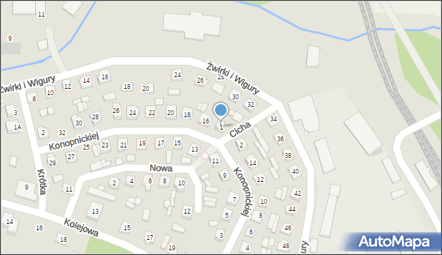 Lubycza Królewska, Cicha, 1, mapa Lubycza Królewska