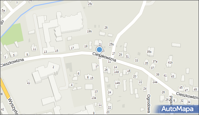 Łuków, Cieszkowizna, 10, mapa Łuków