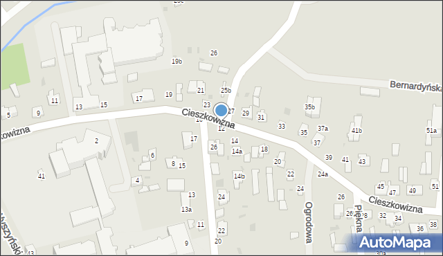Łuków, Cieszkowizna, 12, mapa Łuków