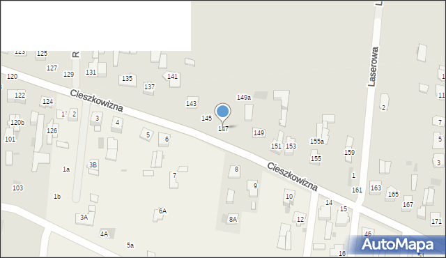 Łuków, Cieszkowizna, 147, mapa Łuków