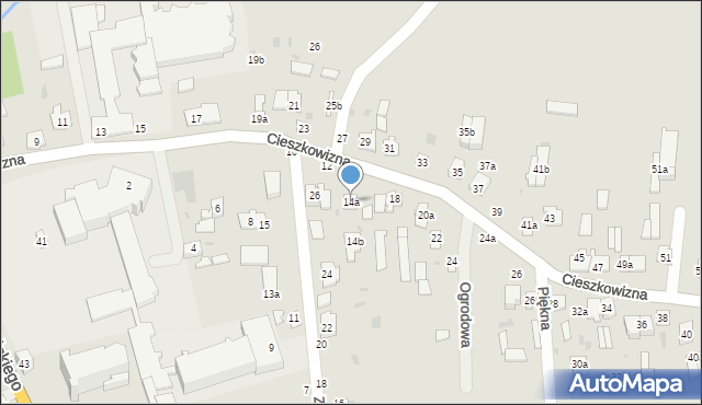 Łuków, Cieszkowizna, 14a, mapa Łuków