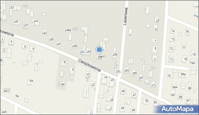 Łuków, Cieszkowizna, 155, mapa Łuków
