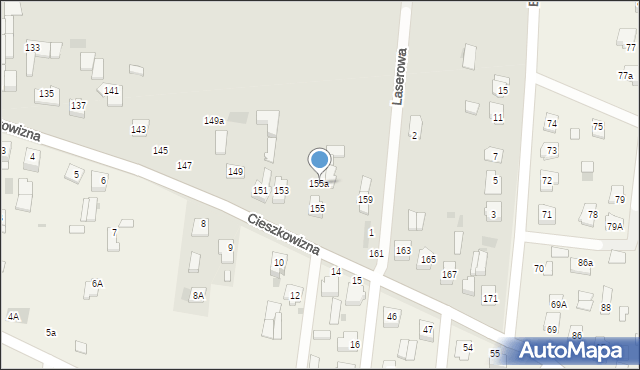 Łuków, Cieszkowizna, 155a, mapa Łuków