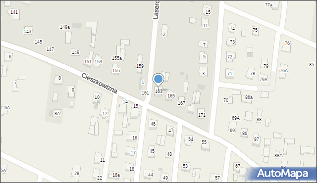 Łuków, Cieszkowizna, 163, mapa Łuków