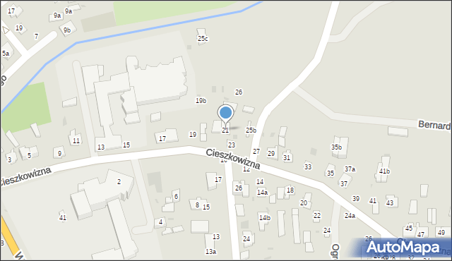 Łuków, Cieszkowizna, 21, mapa Łuków