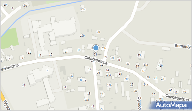 Łuków, Cieszkowizna, 25a, mapa Łuków