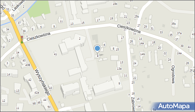 Łuków, Cieszkowizna, 4, mapa Łuków