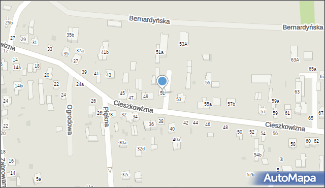 Łuków, Cieszkowizna, 51, mapa Łuków