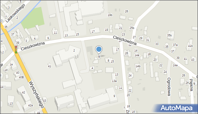Łuków, Cieszkowizna, 6, mapa Łuków