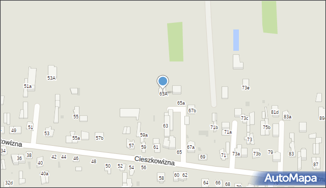 Łuków, Cieszkowizna, 63A, mapa Łuków