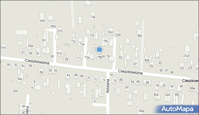 Łuków, Cieszkowizna, 73b, mapa Łuków