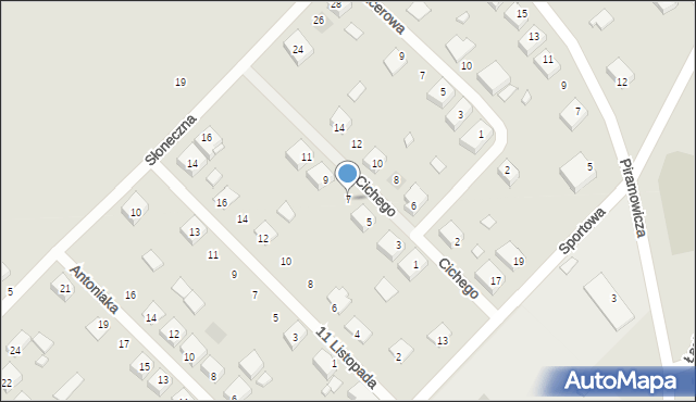 Maciejowice, Cichego Edmunda, rtm., 7, mapa Maciejowice