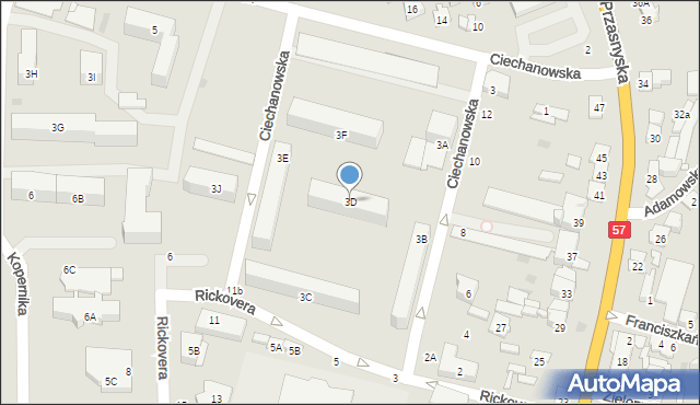 Maków Mazowiecki, Ciechanowska, 3D, mapa Maków Mazowiecki