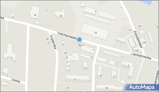 Maków Mazowiecki, Ciechanowska, 7a, mapa Maków Mazowiecki