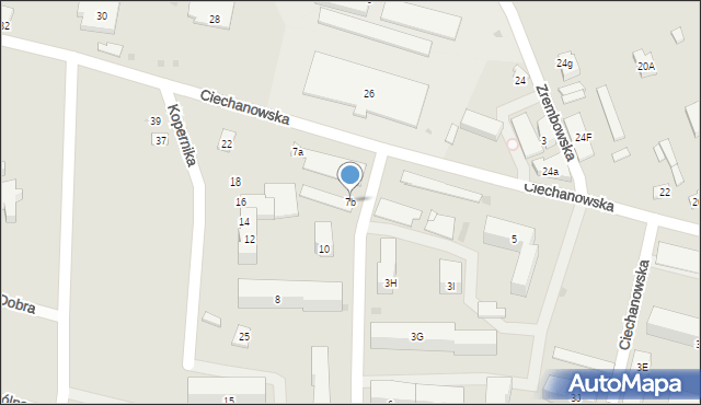 Maków Mazowiecki, Ciechanowska, 7b, mapa Maków Mazowiecki