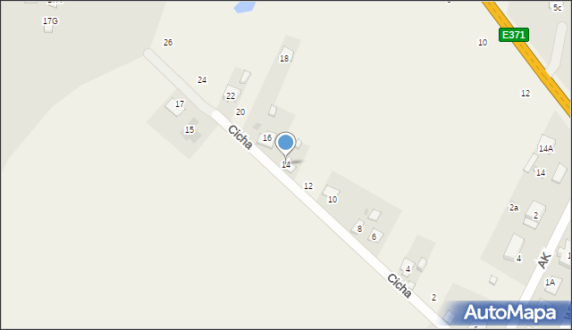 Makowiec, Cicha, 14, mapa Makowiec