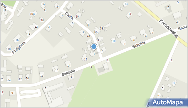 Maksymilianowo, Cicha, 1, mapa Maksymilianowo