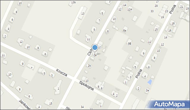 Marcinkowice, Cicha, 2a, mapa Marcinkowice