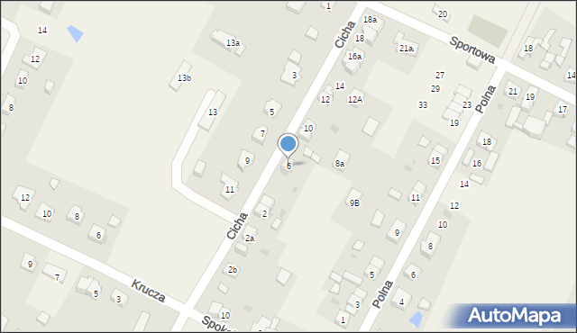 Marcinkowice, Cicha, 6, mapa Marcinkowice