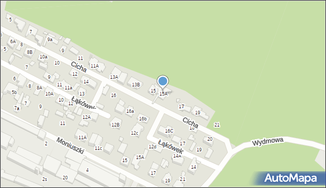 Marki, Cicha, 15A, mapa Marki