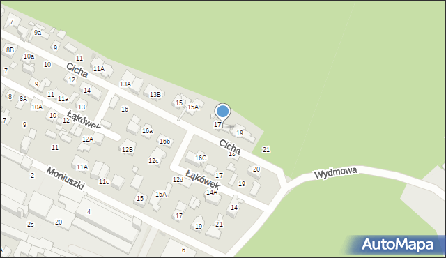 Marki, Cicha, 17A, mapa Marki