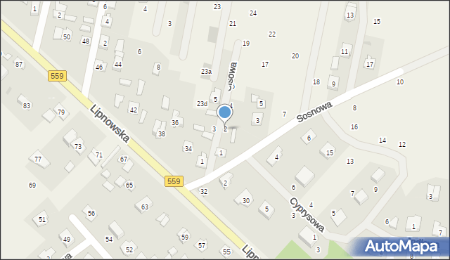 Maszewo Duże, Cisowa, 2, mapa Maszewo Duże