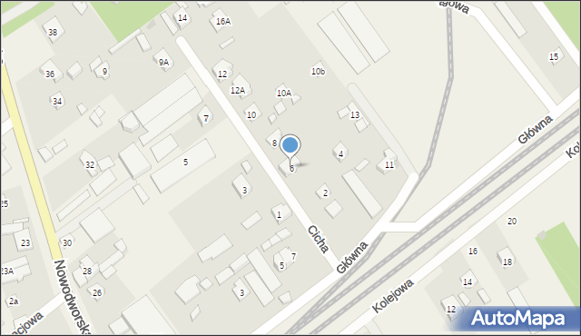 Michałów-Reginów, Cicha, 6, mapa Michałów-Reginów