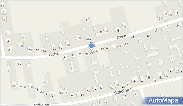 Michów, Cicha, 39, mapa Michów
