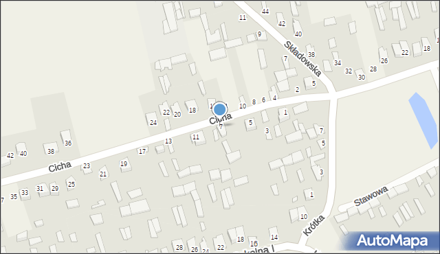 Michów, Cicha, 7, mapa Michów