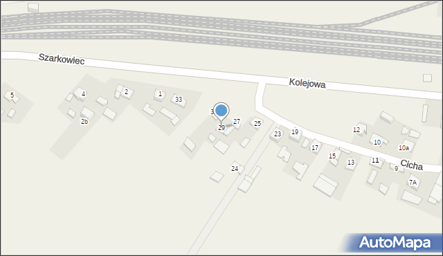 Miechów-Charsznica, Cicha, 29, mapa Miechów-Charsznica