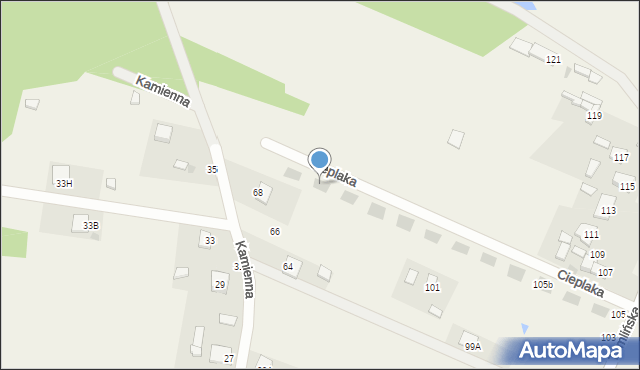 Miedziana Góra, Cieplaka Jana, abp., 21, mapa Miedziana Góra