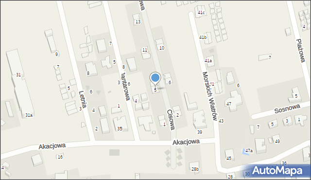 Mielenko, Cisowa, 5, mapa Mielenko