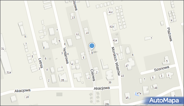 Mielenko, Cisowa, 6, mapa Mielenko