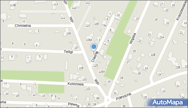 Milanówek, Ciasna, 1, mapa Milanówek